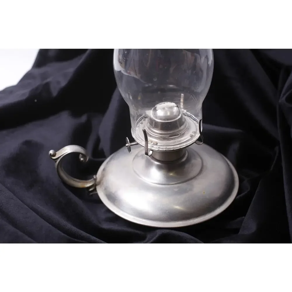 Vintage International Pewter Oil Kerosene Lamp ~ 260514-WH 1369